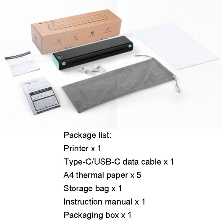 M08F Bluetooth Wireless Handheld Portable Thermal Printer(Black Letter Version) - free shipping - PMC Jewellery - Order now!