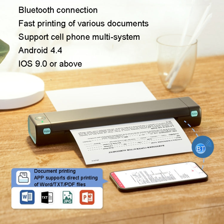 M08F Bluetooth Wireless Handheld Portable Thermal Printer(Black Letter Version) - free shipping - PMC Jewellery - Order now!