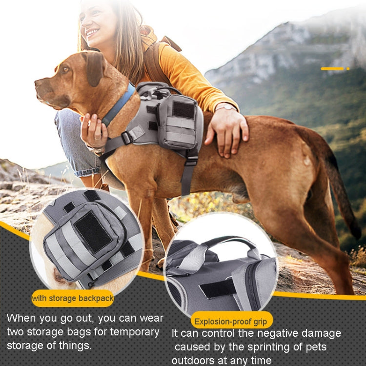 Dog Explosion-proof Chest Strap With Detachable Combination Backpack, Size: L(Lake Blue) - Leashes & Chest Strap by PMC TechLife | Online Shopping South Africa | PMC TechLife