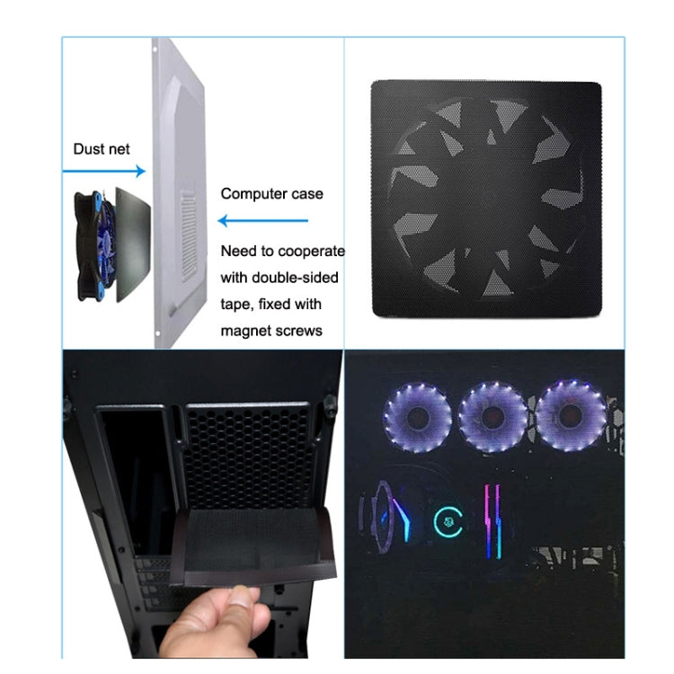 10pcs 12cm With Magnetic Suction PVC Cooling Fan Dust Net Desktop Computer Industrial Fan Filter Cover - Fan Cooling by PMC TechLife | Online Shopping South Africa | PMC TechLife