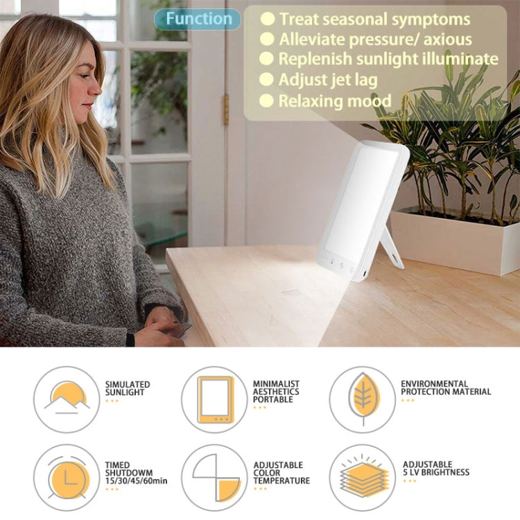 JSK-30 LED Timing Intelligent Dimming SAD Therapy Lamp, Specification: With Power Line+EU Plug - free shipping - PMC TechLife - Order now!