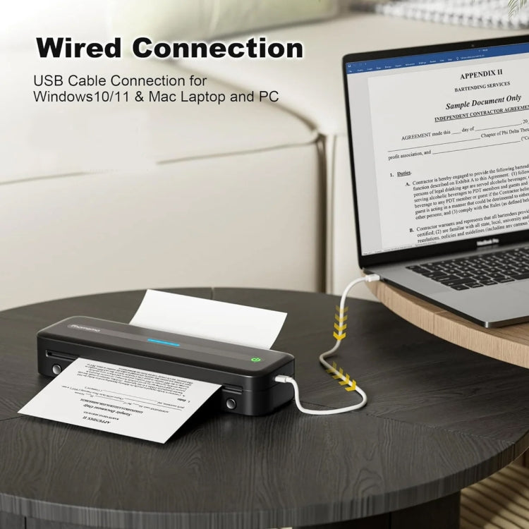 Phomemo M832 300dpi Wireless Thermal Portable Printer, Size: Letter Version(Black) - free shipping - PMC TechLife - Order now!