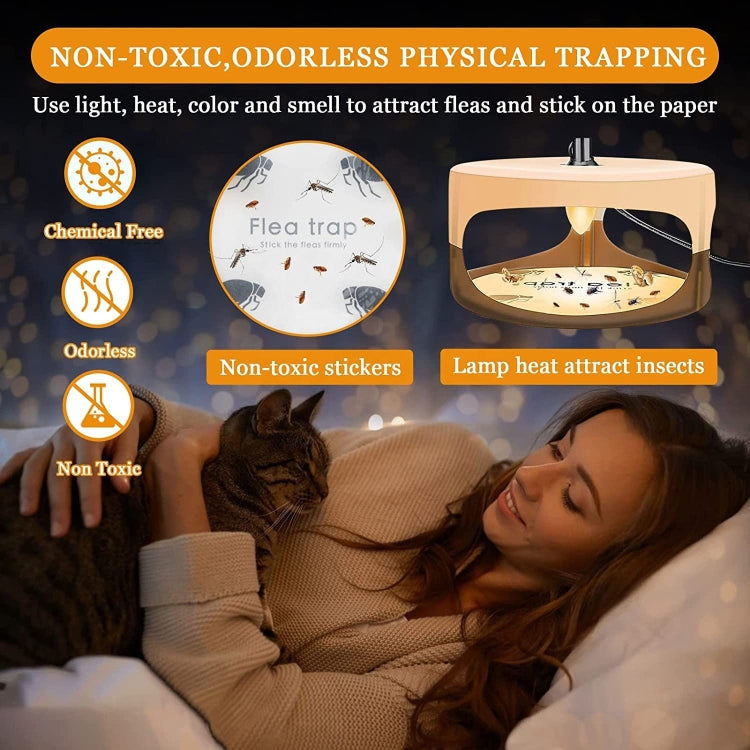 2pcs SK111 Pet Household Flea Lamp Flea Sticky Trapper Flea Capture Device(US Plug) - free shipping - PMC TechLife - Order now!