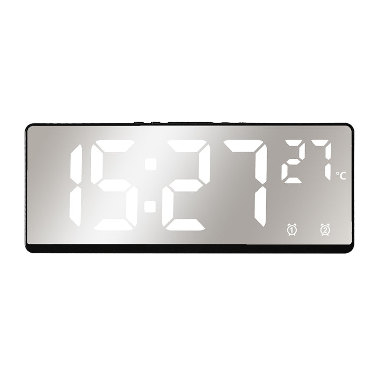 6631 LED Digital Display Multifunctional Electronic Clock Desktop Temperature Mirror Alarm Clock(White Light) - Alarm Clocks by PMc TechLife | Online Shopping South Africa | PMc TechLife | Buy Now Pay Later Mobicred