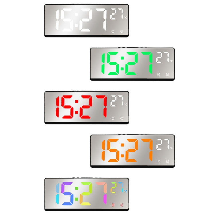 6631 LED Digital Display Multifunctional Electronic Clock Desktop Temperature Mirror Alarm Clock(Color Light) - Alarm Clocks by PMc TechLife | Online Shopping South Africa | PMc TechLife | Buy Now Pay Later Mobicred