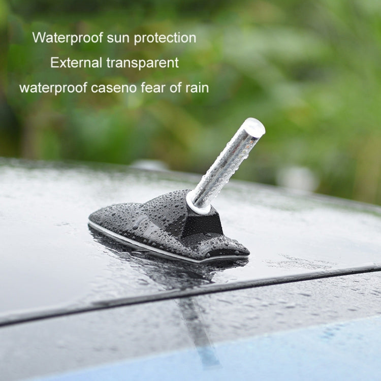 Car Solar Shark Fin With Antenna LED Warning Light, Specification: Silver with Remote Control - Warning Lights by PMC TechLife | Online Shopping South Africa | PMC TechLife | Buy Now Pay Later Mobicred