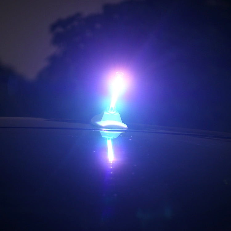 Car Solar Shark Fin With Antenna LED Warning Light, Specification: Black - Warning Lights by PMC TechLife | Online Shopping South Africa | PMC TechLife | Buy Now Pay Later Mobicred