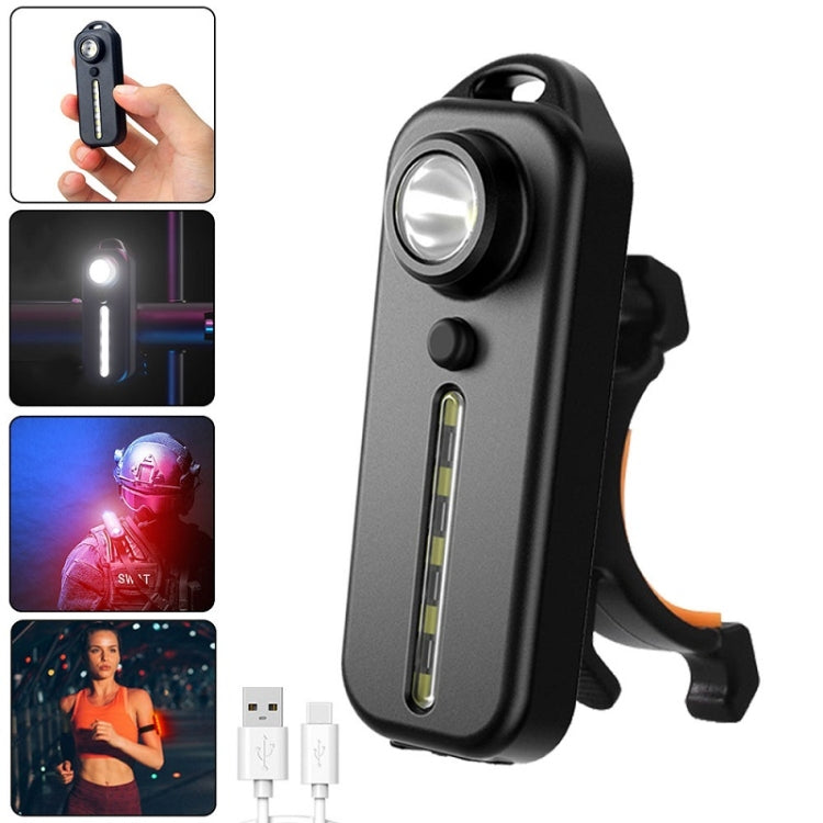 Bicycle Tail Light Type-C Rechargeable Outdoor Warning Light With Pen Clip(W677 Black Iron Box) - Taillights by PMC TechLife | Online Shopping South Africa | PMC TechLife | Buy Now Pay Later Mobicred
