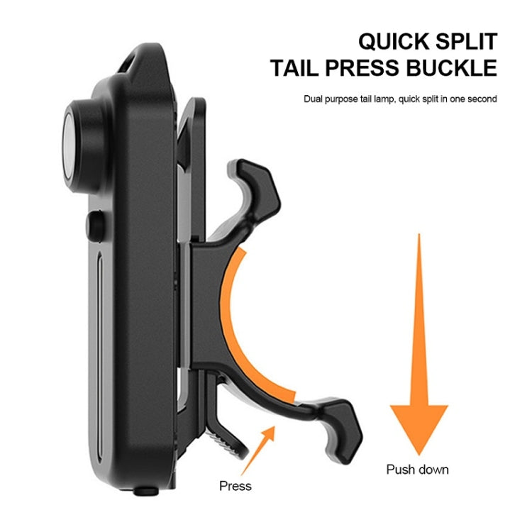 Bicycle Tail Light Type-C Rechargeable Outdoor Warning Light With Pen Clip(W677 Black Iron Box) - Taillights by PMC TechLife | Online Shopping South Africa | PMC TechLife | Buy Now Pay Later Mobicred