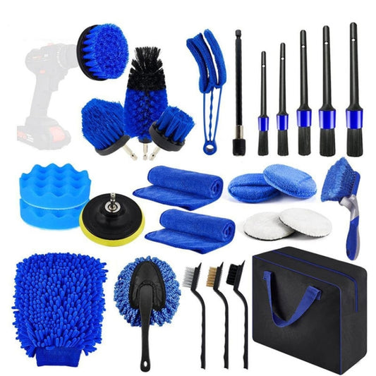 27pcs/set WRS-CS29 Car Wash Cleaning Brush Set Car Interior Crevice Cleaning Electric Drill Brush - Car washing supplies by PMC Jewellery | Online Shopping South Africa | PMC Jewellery | Buy Now Pay Later Mobicred