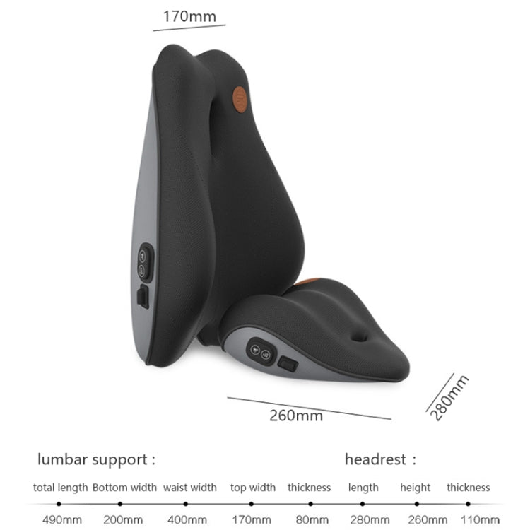 SR-21 Car Lumbar Cushion Headrest Seat Memory Foam Accessories, Style: Massage Lumbar Support (Black) - Seat Accessories by PMC TechLife | Online Shopping South Africa | PMC TechLife | Buy Now Pay Later Mobicred
