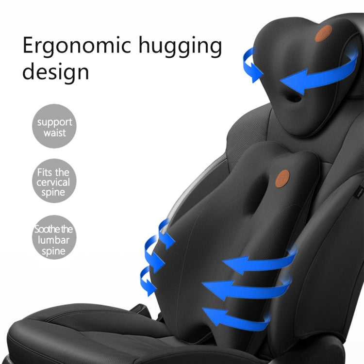 SR-21 Car Lumbar Cushion Headrest Seat Memory Foam Accessories, Style: Massage Lumbar Support (Black) - Seat Accessories by PMC TechLife | Online Shopping South Africa | PMC TechLife | Buy Now Pay Later Mobicred