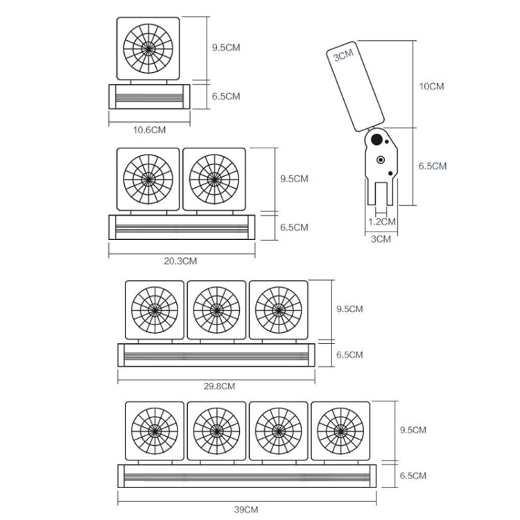 Fish Tank Cooling Fan Cooling Silent Aquarium Fan, Specification: 4 Head EU Plug - Fish Tanks & Accessories by PMC Jewellery | Online Shopping South Africa | PMC Jewellery