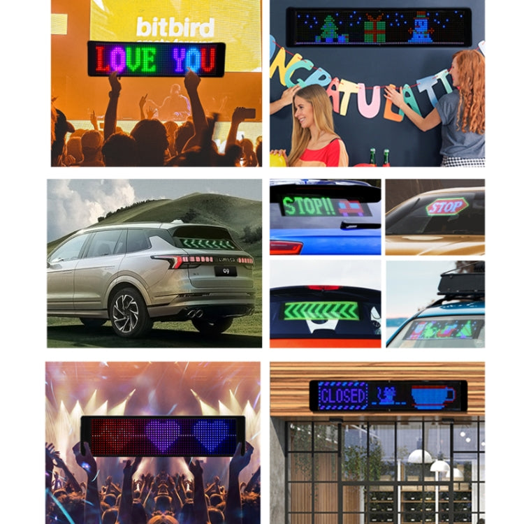 276x90mm Vehicle Rear Window Color Flexible LED Electronic Screen - Car Monitor by PMC TechLife | Online Shopping South Africa | PMC TechLife