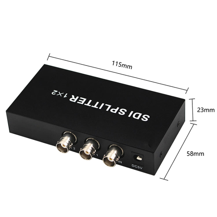 1 In 2 Out SD-SDI / HD-SDI / 3G-SDI Distribution Amplifier Video SDI Splitter(UK Plug) - Splitter by PMC Jewellery | Online Shopping South Africa | PMC Jewellery | Buy Now Pay Later Mobicred