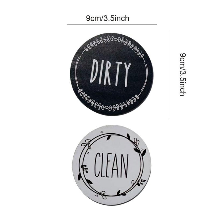 Dishwasher Round Magnet Clean Dirty Sign Double-Sided Dishwasher Magnet Cover(Gray Blue) - Dish Washers & Accessories by PMc TechLife | Online Shopping South Africa | PMc TechLife | Buy Now Pay Later Mobicred
