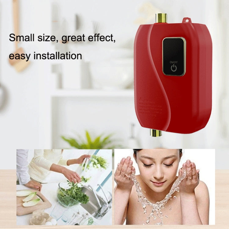 Instant Water Heater Mini Kitchen Quick Heater Household Hand Washing Water Heater US Plug(Brick Red) - free shipping - PMC TechLife - Order now!