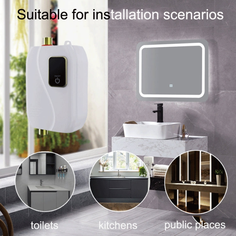 Instant Water Heater Mini Kitchen Quick Heater Household Hand Washing Water Heater US Plug(White) - free shipping - PMC TechLife - Order now!