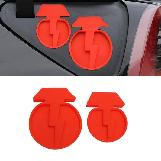 For Tesla Model3/Y 2pcs Charging Port Silicone Dustproof Waterproof Cover, Color: Split Red - Waterproof Covers by PMC Jewellery | Online Shopping South Africa | PMC Jewellery | Buy Now Pay Later Mobicred