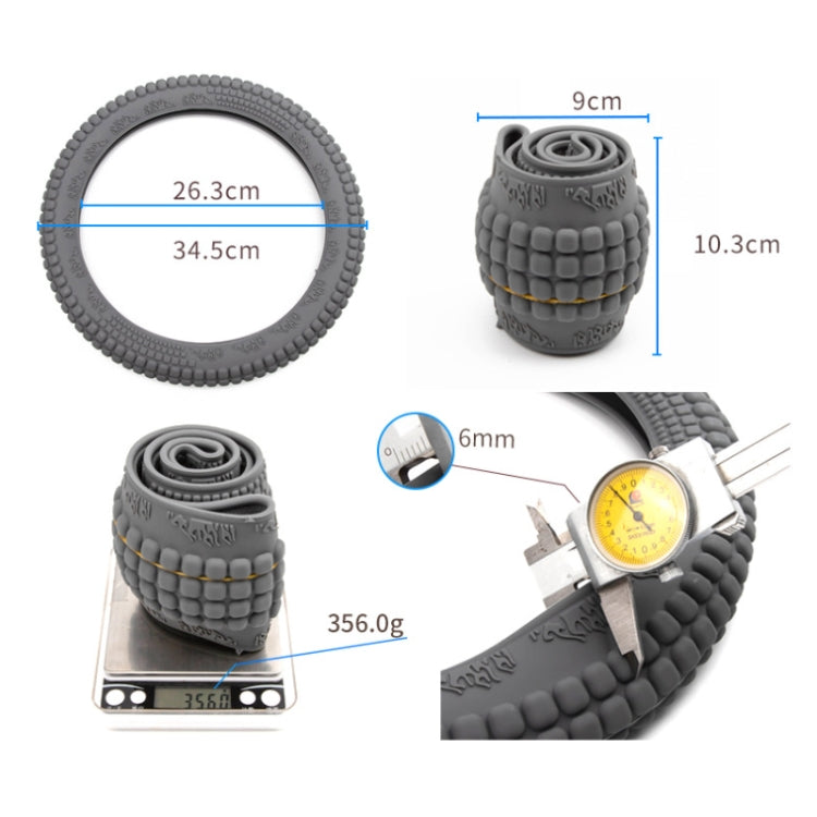 Corn Grain Non-slip Wear-resistant Silicone Car Steering Wheel Cover, Size: 38cm-46cm(Gray) - Steering Wheel Accessories by PMC Jewellery | Online Shopping South Africa | PMC Jewellery | Buy Now Pay Later Mobicred