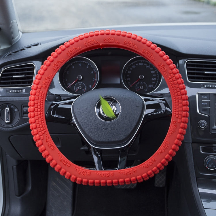 Corn Grain Non-slip Wear-resistant Silicone Car Steering Wheel Cover, Size: 38cm-46cm(Gray) - Steering Wheel Accessories by PMC Jewellery | Online Shopping South Africa | PMC Jewellery | Buy Now Pay Later Mobicred