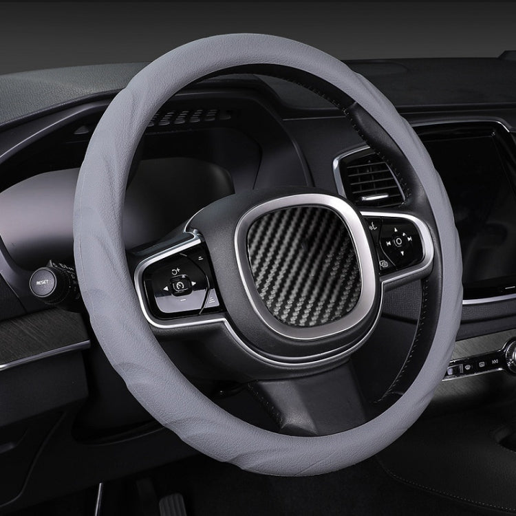 Silicone Non-slip Wear-resistant Steering Wheel Cover, Size: 37-42cm(Gray) - Steering Wheel Accessories by PMC TechLife | Online Shopping South Africa | PMC TechLife | Buy Now Pay Later Mobicred