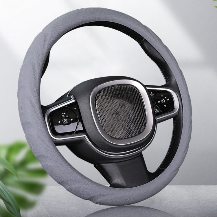 Silicone Non-slip Wear-resistant Steering Wheel Cover, Size: 37-42cm(Gray) - Steering Wheel Accessories by PMC TechLife | Online Shopping South Africa | PMC TechLife | Buy Now Pay Later Mobicred
