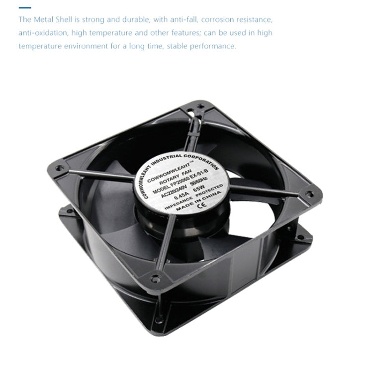 FP20060 220V 20cm Chassis Cabinet Metal Case Low Noise Cooling Fan - Fan Cooling by PMC Jewellery | Online Shopping South Africa | PMC Jewellery | Buy Now Pay Later Mobicred