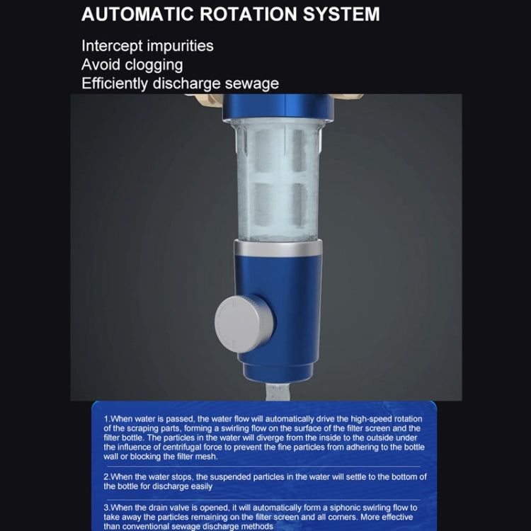 WHEELTON WHT-P0038 Home Whole House High Flow Pre-filter Automatic Rotating Central Water Purifier - free shipping - PMc TechLife - Order now!