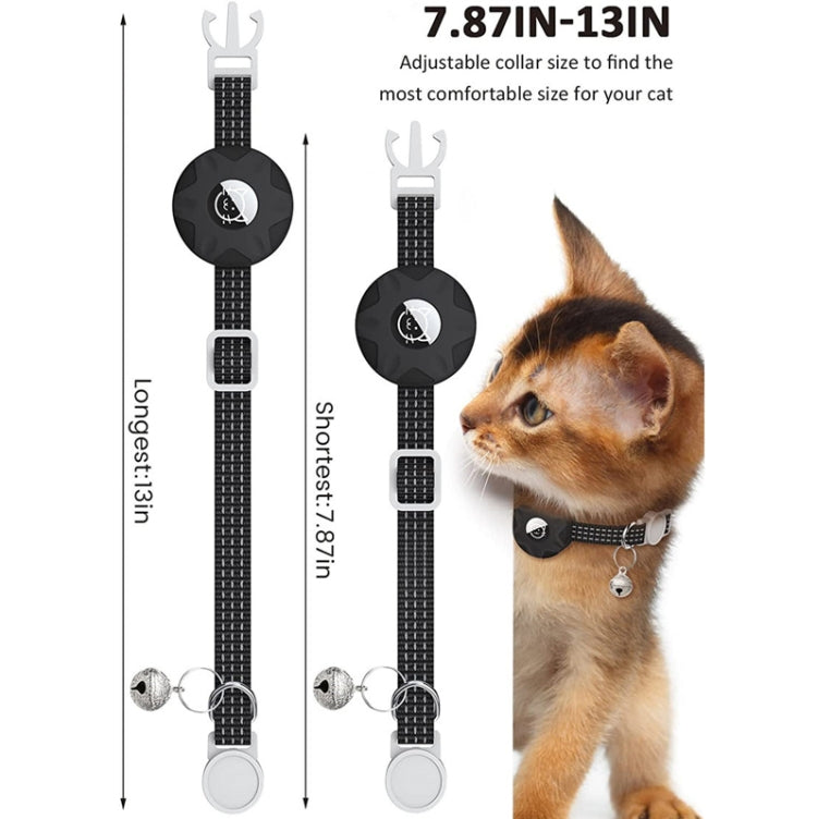 For AirTag Tracker Silicone Case Reflective Pet Cat Collar With Bell(Luminous Pink) - Pet Series by PMC TechLife | Online Shopping South Africa | PMC TechLife