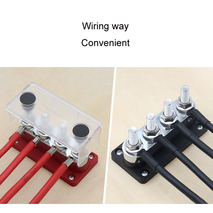 600A 48V RV&Ship Modification 4-way Large Electric DC Busbar(AOA4713CR-M10) - Marine Accessories & Parts by PMC TechLife | Online Shopping South Africa | PMC TechLife | Buy Now Pay Later Mobicred