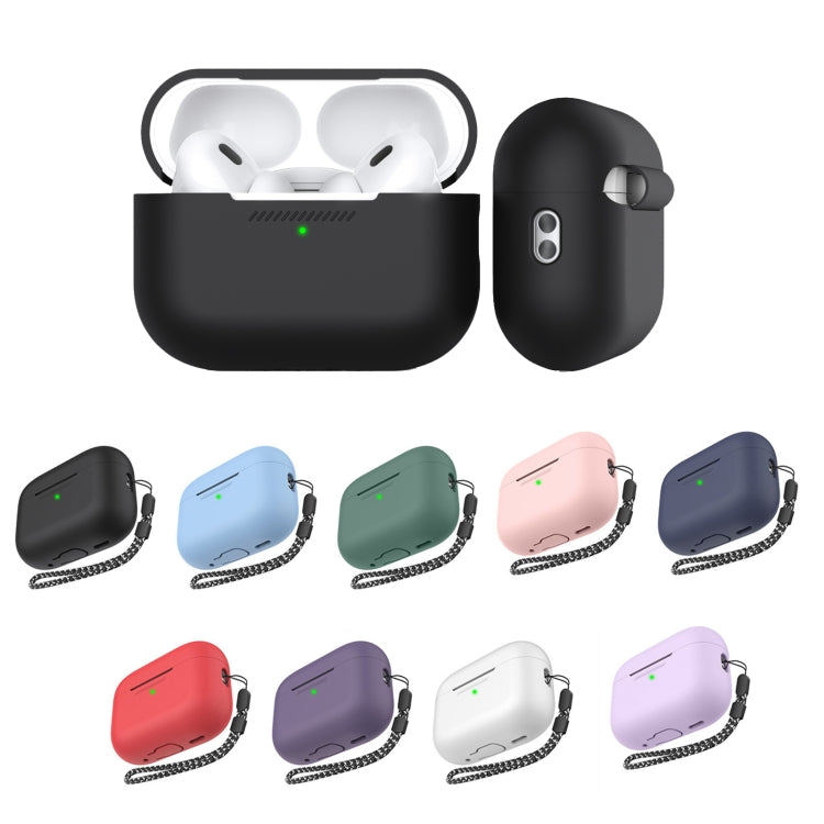 For AirPods Pro 2 AhaStyle PT187 Silicone One-Piece Protective Case With Lanyard Case(Pink) - For AirPods Pro 2 by AhaStyle | Online Shopping South Africa | PMC TechLife