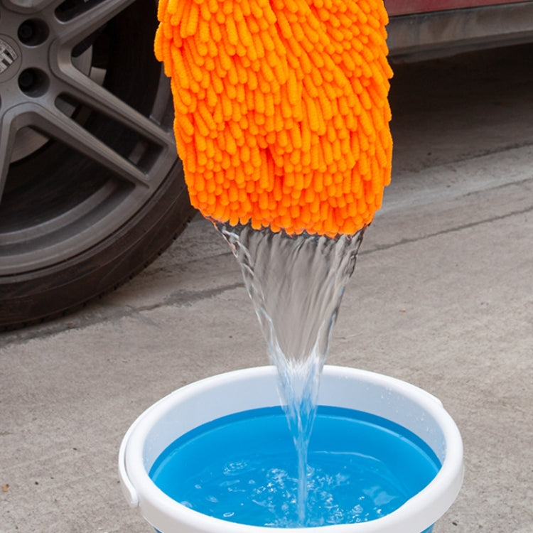 2pcs Car Chenille Coral Fleece Car Wash Double Sided Thick Gloves(Yellow) - Car washing supplies by PMC TechLife | Online Shopping South Africa | PMC TechLife | Buy Now Pay Later Mobicred