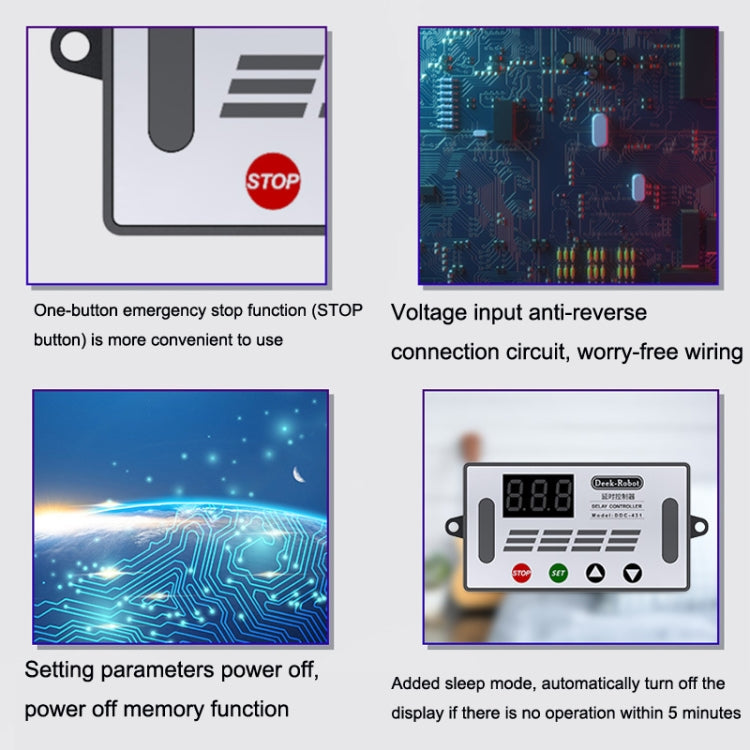 Deek-Robot DDC-431 Timer Delay Relay Switch Digital LED Display Delay Controller - Relay Module by PMC Jewellery | Online Shopping South Africa | PMC Jewellery