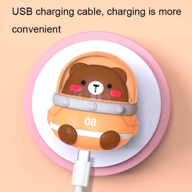 CS1327 Small USB Charging Cartoon Hanging Neck Fan Portable Leafless Silent Mini Fan(Pig) - free shipping - PMC TechLife - Order now!