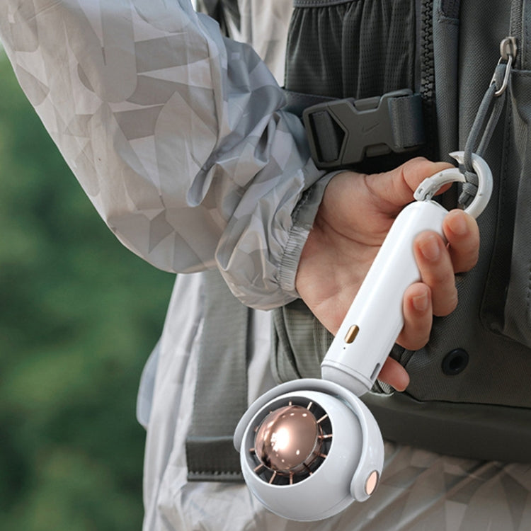 YL-005 Small Outdoor Handheld Fan with Carabiner Desktop Portable Mini Fan(White) - Electric Fans by PMC TechLife | Online Shopping South Africa | PMC TechLife | Buy Now Pay Later Mobicred