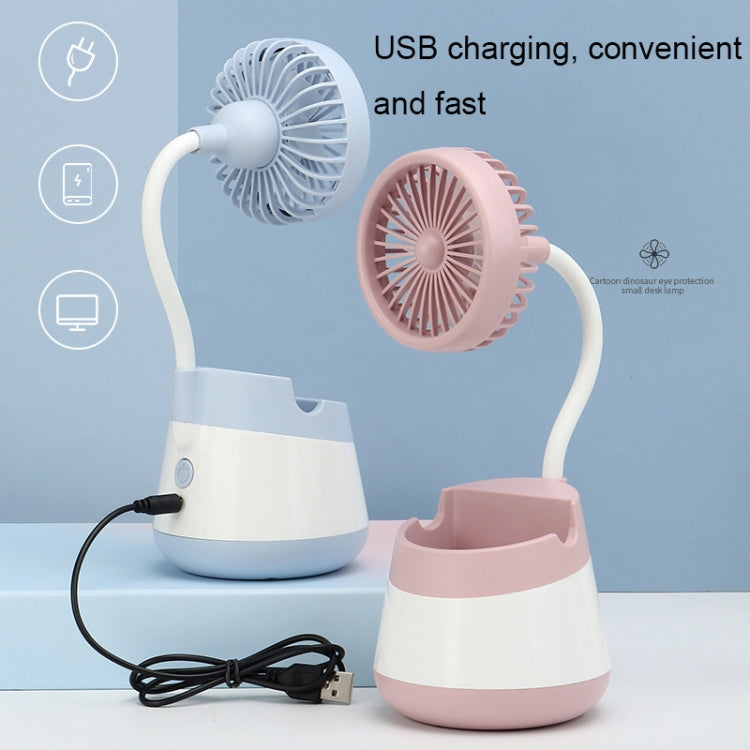 276A USB Charging Desktop Pen Holder Fan with Phone Holder Function Dormitory Portable Fan(Black) - Electric Fans by PMC TechLife | Online Shopping South Africa | PMC TechLife | Buy Now Pay Later Mobicred