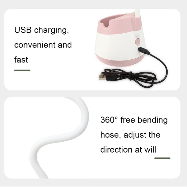 276A USB Charging Desktop Pen Holder Fan with Phone Holder Function Dormitory Portable Fan(Black) - Electric Fans by PMC TechLife | Online Shopping South Africa | PMC TechLife | Buy Now Pay Later Mobicred