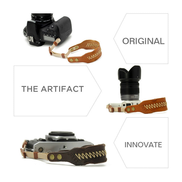 Zeku Retro Leather SLR Wristband Anti-drop Camera Wrist Strap without Camera(Brown) - Camera Strap by PMC TechLife | Online Shopping South Africa | PMC TechLife | Buy Now Pay Later Mobicred