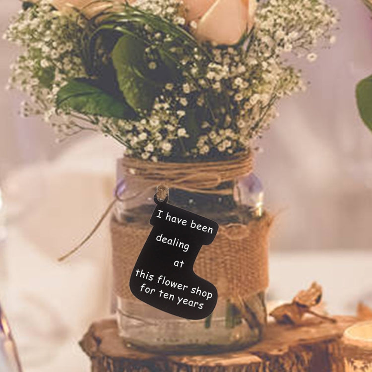 10pcs/Set Mini Hanging Wooden Message Board Home Holiday Decor Lanyard Chalkboard(Prismatic) - Message Boards by PMC TechLife | Online Shopping South Africa | PMC TechLife | Buy Now Pay Later Mobicred
