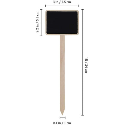 ZX507 10pcs Wooden Plug-in DIY Message Board Mini Plant Name Tags Desktop Display Board(24cm Length) - Message Boards by PMC Jewellery | Online Shopping South Africa | PMC Jewellery