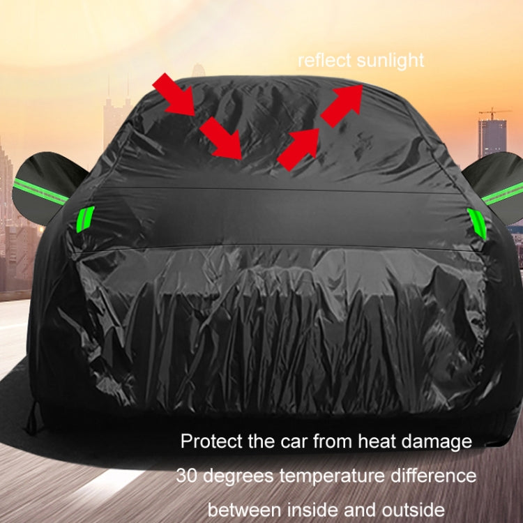 190T Silver Coated Cloth Car Rain Sun Protection Car Cover with Reflective Strip, Size: M - free shipping - PMC TechLife - Order now!
