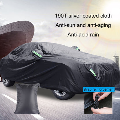 190T Silver Coated Cloth Car Rain Sun Protection Car Cover with Reflective Strip, Size: XL - PE Material by PMC Jewellery | Online Shopping South Africa | PMC Jewellery | Buy Now Pay Later Mobicred