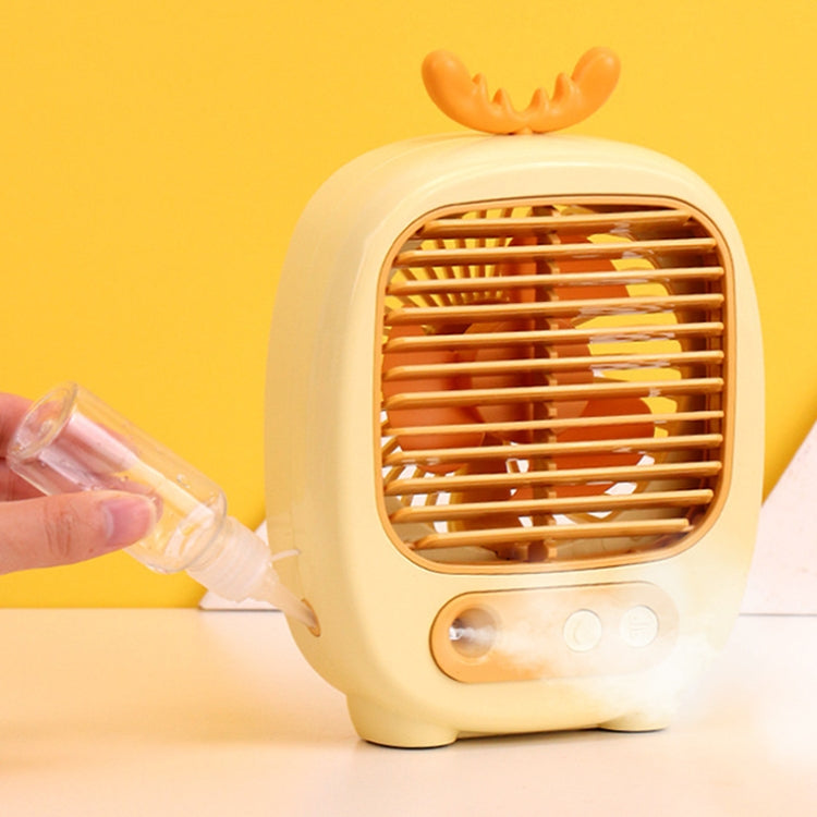 1315 Spray Humidification Hydrating Cartoon Fan USB Charging Desktop Fan(Bunny Pink) - Electric Fans by PMC TechLife | Online Shopping South Africa | PMC TechLife | Buy Now Pay Later Mobicred