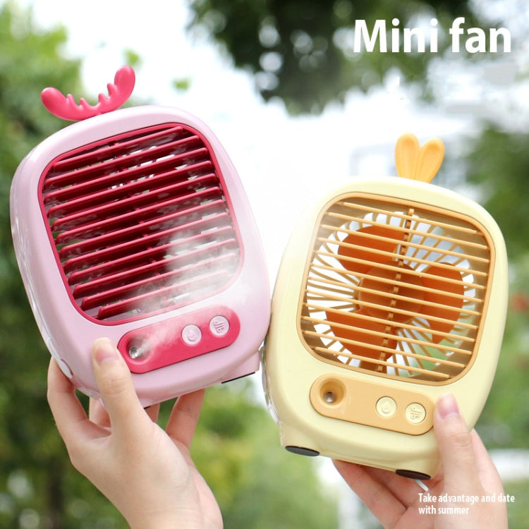 1315 Spray Humidification Hydrating Cartoon Fan USB Charging Desktop Fan(Bunny Blue) - Electric Fans by PMC TechLife | Online Shopping South Africa | PMC TechLife | Buy Now Pay Later Mobicred