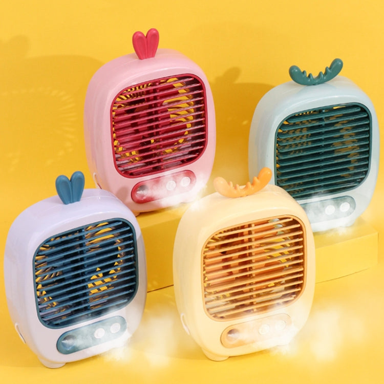 1315 Spray Humidification Hydrating Cartoon Fan USB Charging Desktop Fan(Bunny Pink) - Electric Fans by PMC TechLife | Online Shopping South Africa | PMC TechLife | Buy Now Pay Later Mobicred