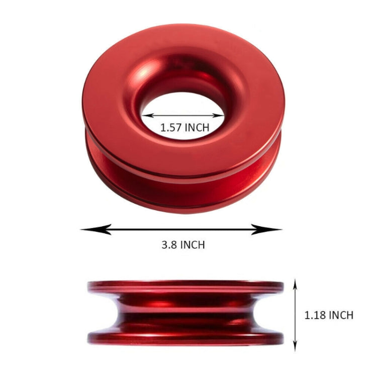 Aluminum Snatch Recovery Ring For 3/8" & 1/2" Rope(Black) - Towing Bars by PMC TechLife | Online Shopping South Africa | PMC TechLife | Buy Now Pay Later Mobicred