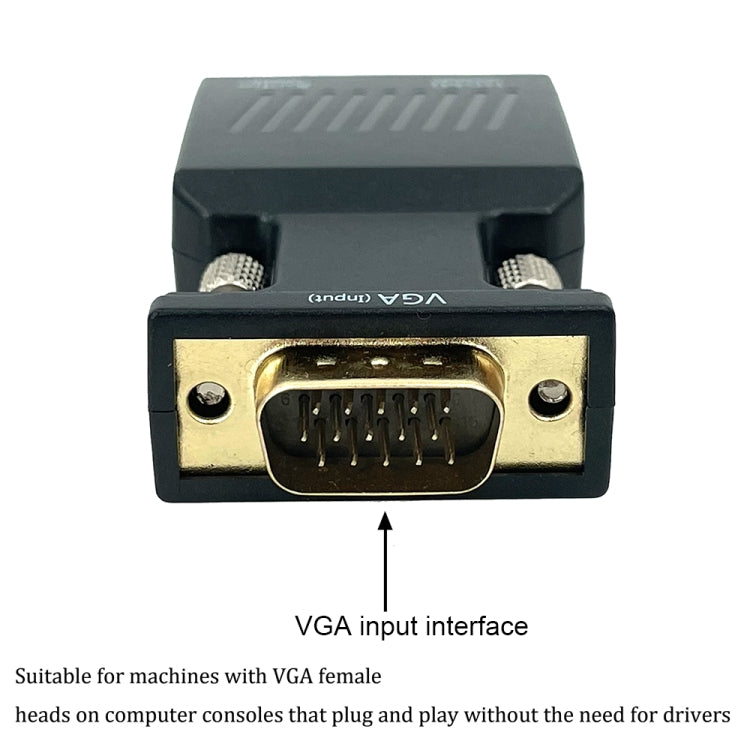 VGA to HDMI Projector HDMI Adapter With Audio Cable Computer HD Converter - Adapter by PMC Jewellery | Online Shopping South Africa | PMC Jewellery | Buy Now Pay Later Mobicred