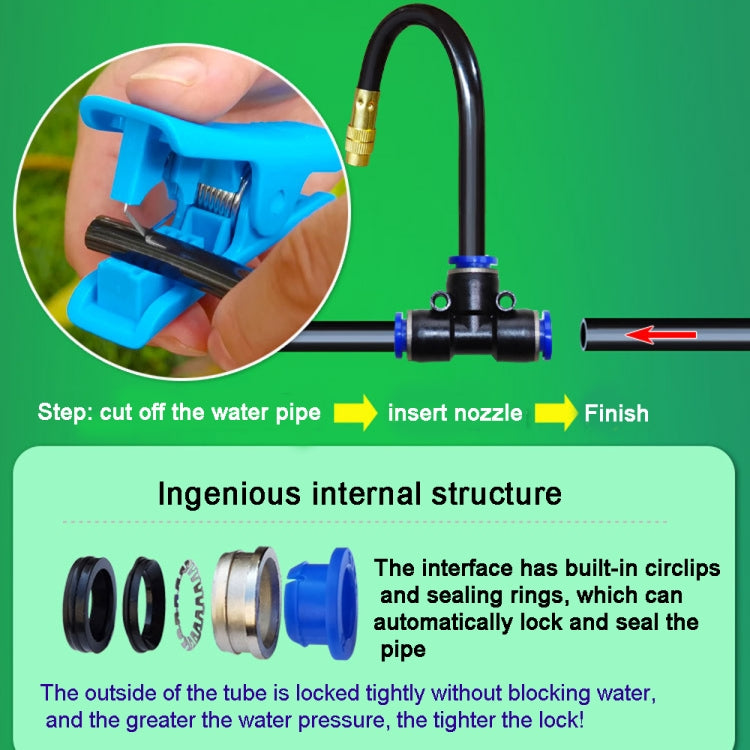 40m Kit Brass Misting Nozzles Bend Arbitrarily Atomized Sprayer Garden Irrigation - Watering & Irrigation by PMc TechLife | Online Shopping South Africa | PMc TechLife | Buy Now Pay Later Mobicred