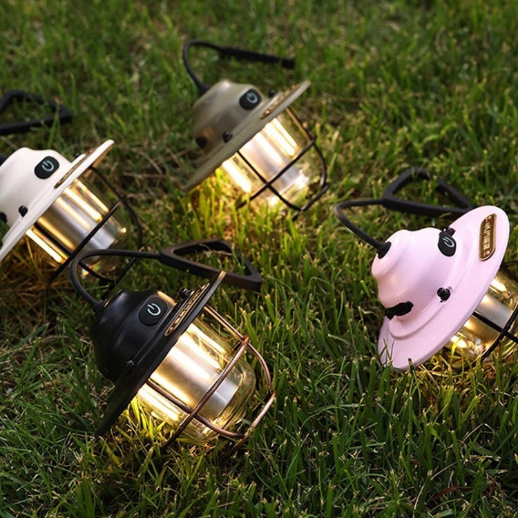 Outdoor Lighting Camping Light USB Rechargeable Horse Lantern(Apricot) - Camping Lighting by PMc TechLife | Online Shopping South Africa | PMc TechLife | Buy Now Pay Later Mobicred